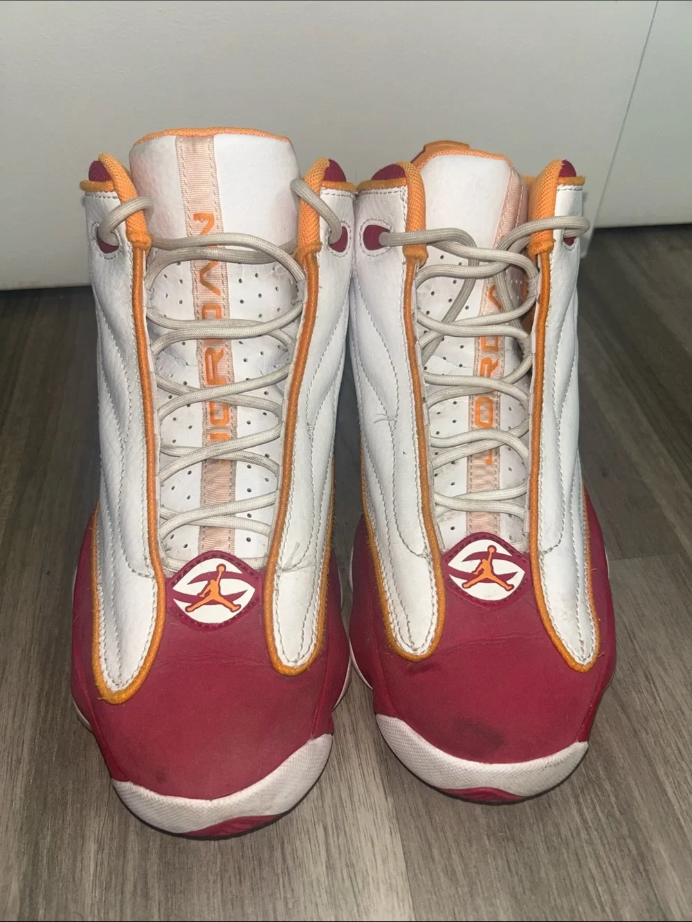 ♻️ Jordan Pro Strong White Cardinal Red Vivid Orange